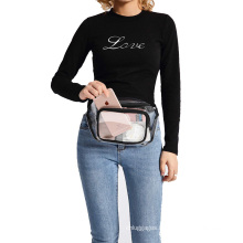 Amazon Hot Outdoor Fashion Transparent Fanny Pack Clear PVC Waterproof Waist Bag For Women Men